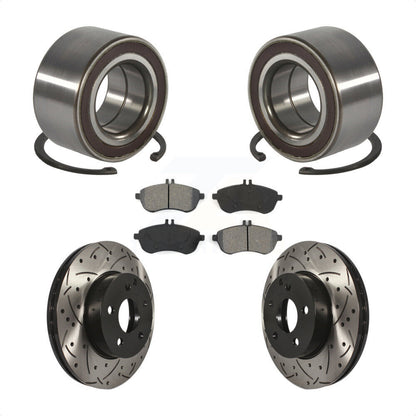 Kit de plaquettes de Rotor de frein avec fente de perçage revêtue de roulement de roue avant, pour Mercedes-Benz C30