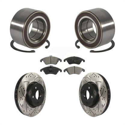 Kit de plaquettes de Rotor de frein à fente percée, roulement avant, pour Mercedes-Benz C300 E350 C35