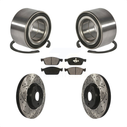 Kit de plaquettes de Rotor de frein, roulement de roue avant, fente percée, pour Ford Escape Transit MK