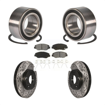Kit de plaquettes de Rotor de frein fendues percées avec roulement de roue avant, pour Honda Accor
