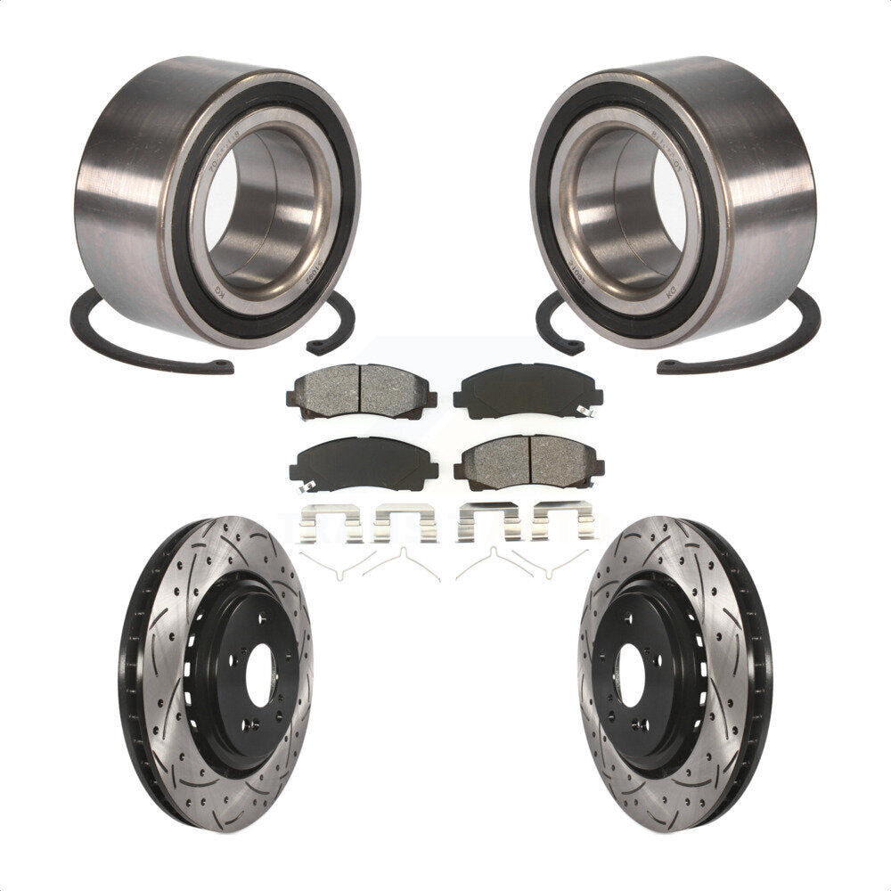 Kit de plaquettes de rotor de frein, roulement de roue avant, fente de perçage, pour Acura TL 2015 – 2020