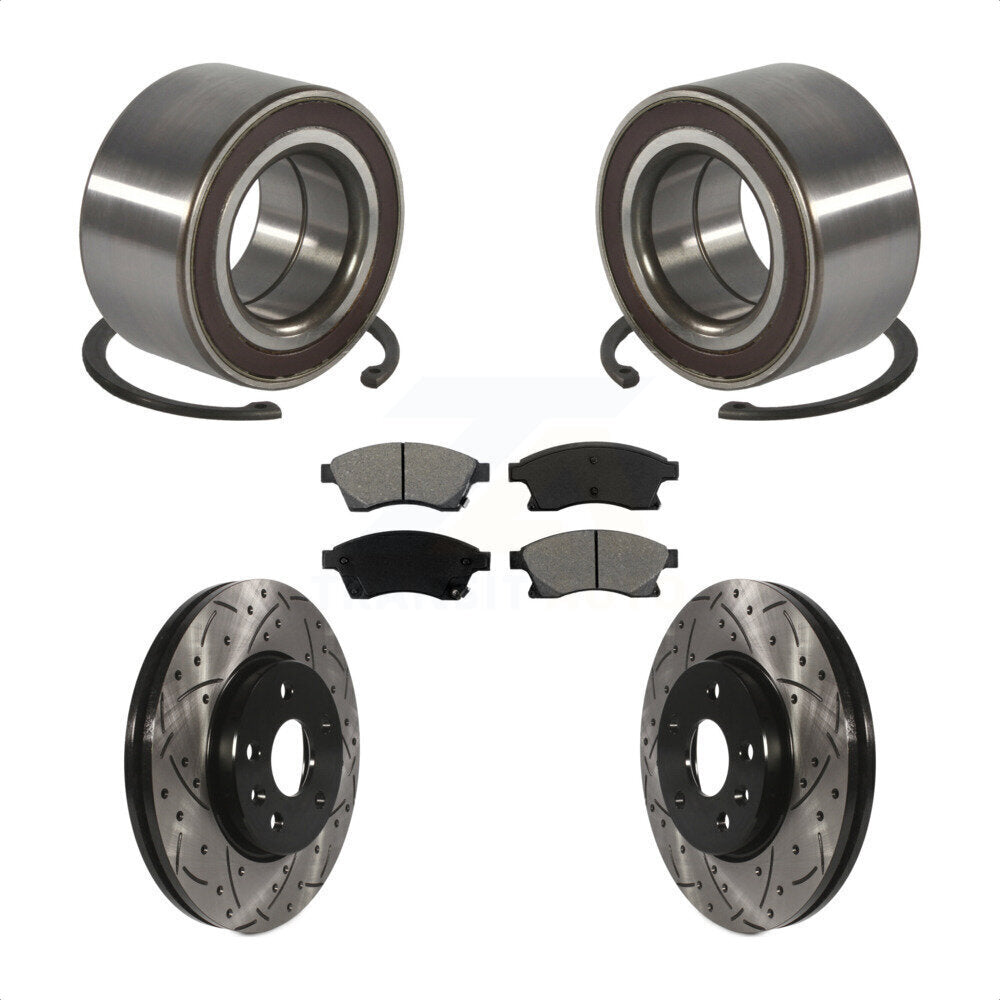 Kit de plaquettes de Rotor de frein à fente percée, roulement de roue avant, pour Chevrolet Soni
