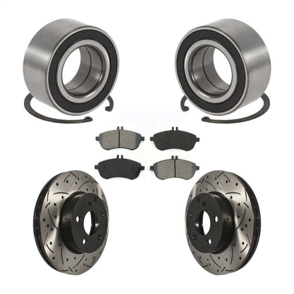 Kit de plaquettes de Rotor de frein, roulement de roue avant, fente percée, pour Mercedes-Benz C250 AW
