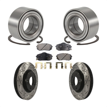 Kit de plaquettes de Rotor de frein avec fente de perçage revêtue de roulement de roue avant, pour Hyundai Tucson Ki