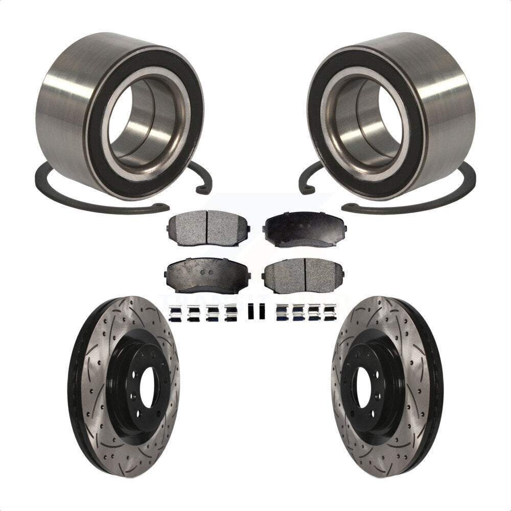 Kit de plaquettes de Rotor de frein, roulement de roue avant, fente de perçage, pour Mazda CX-2007 – 2015