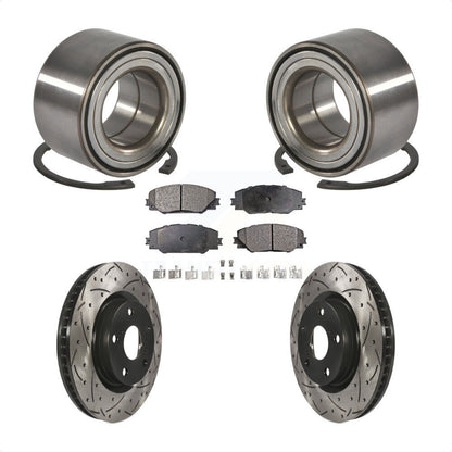 Kit de rotor et de plaquettes de frein à fente percée, roulement avant, pour Toyota Corolla i 2017 – 2018