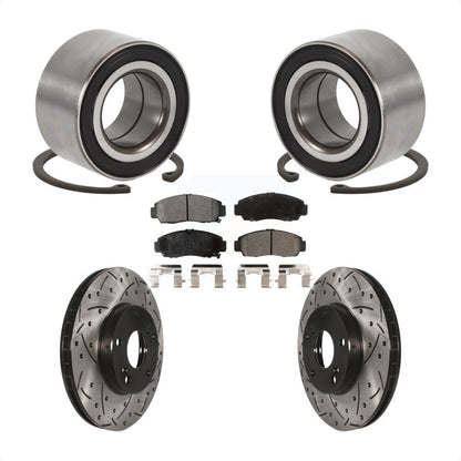 Kit de plaquettes de Rotor de frein fendues percées avec roulement de roue avant, pour Honda Accor