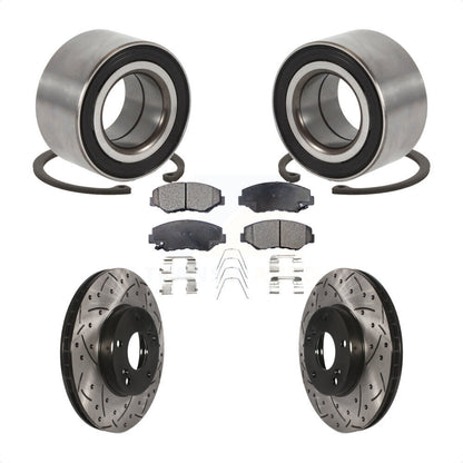 Kit de plaquettes de Rotor de frein, fente de perçage de roulement de roue avant pour Honda Accord Fit Elemen
