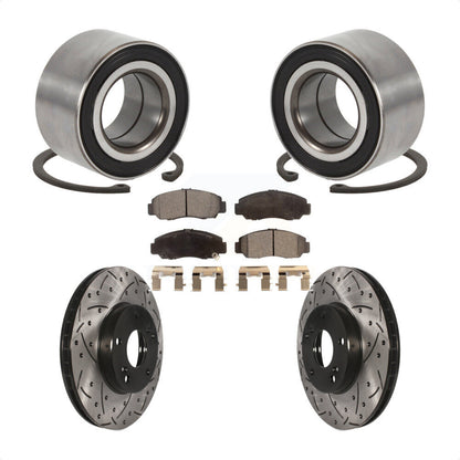 Kit de plaquettes de Rotor de frein, roulement de roue avant, fente percée, pour Honda Accord Acura CS