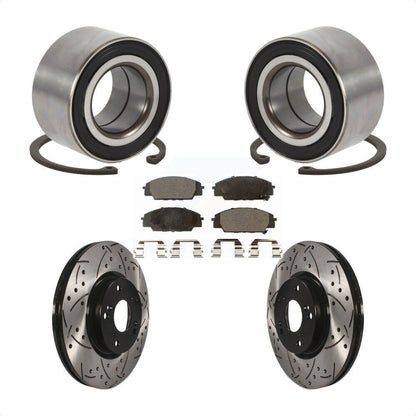 Kit de Rotor et de plaquettes de frein à fente percée, roulement de roue avant, pour Honda Civic Acura CS
