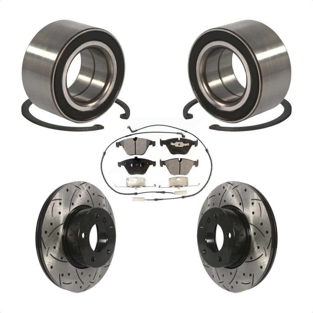 Kit de Rotor et de plaquettes de frein à fente percée, roulement de roue avant, pour BMW 328i xDrive 328x