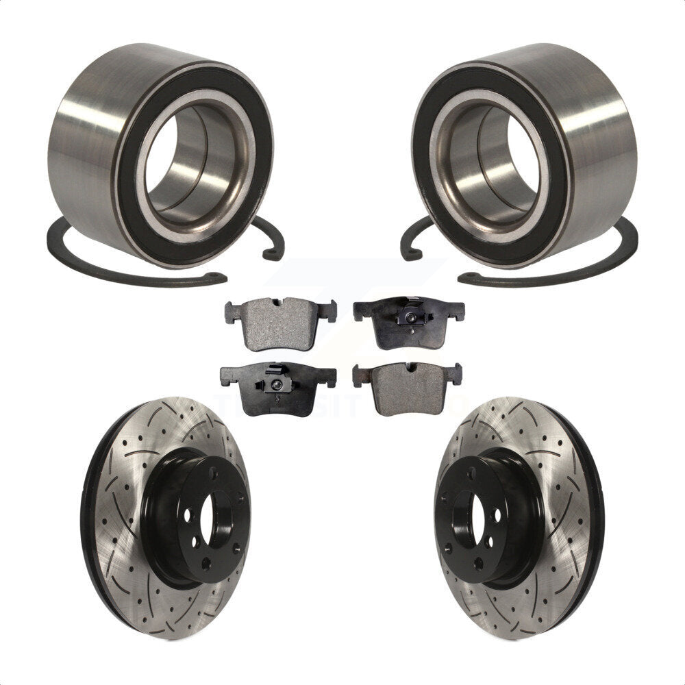 Kit de plaquettes de Rotor de frein à fente percée avec roulement de roue avant, pour BMW X2 2011 – 2012