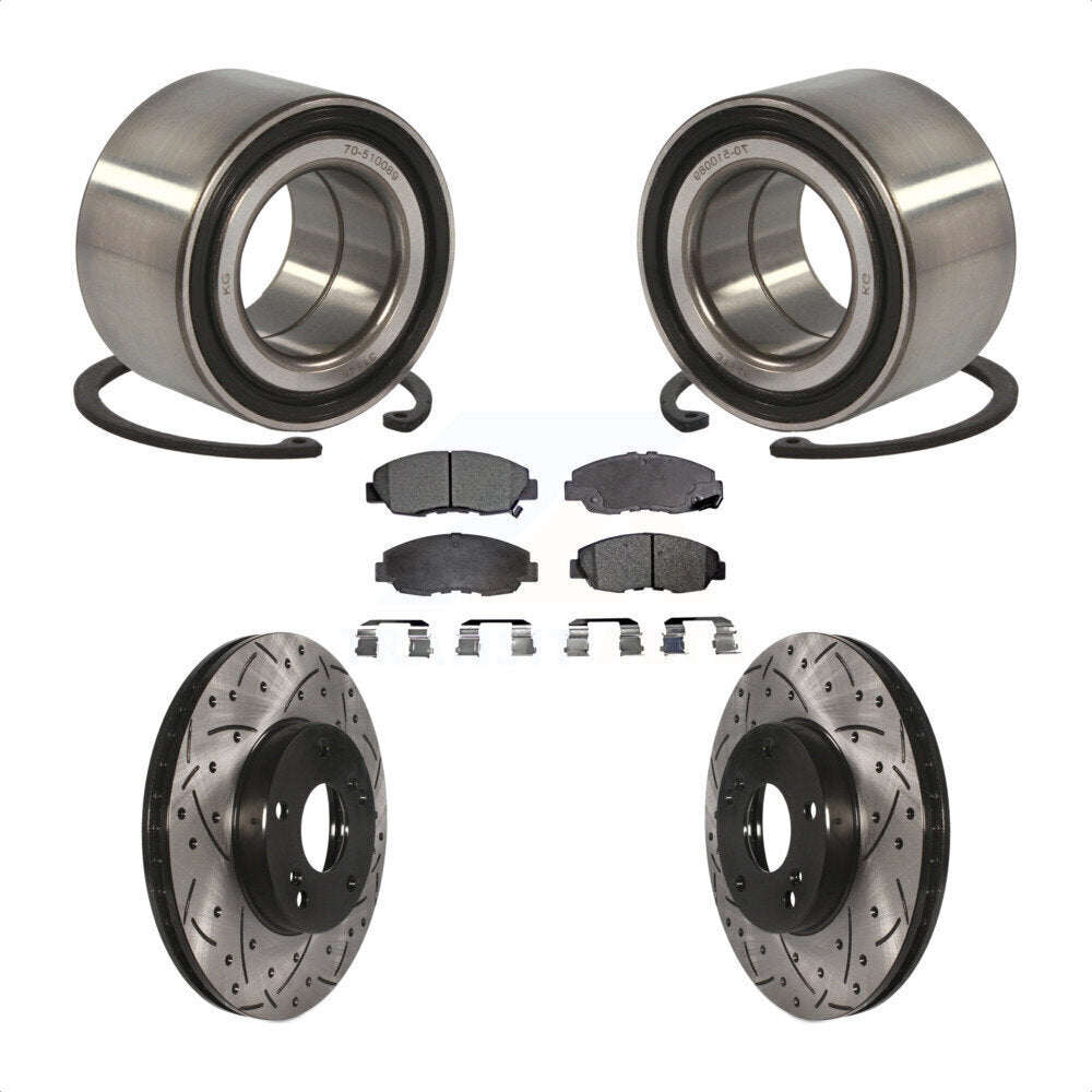 Kit de plaquettes de Rotor de frein, fente de perçage de roulement de roue avant pour Honda Civic GX avec 1.8