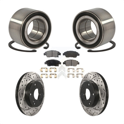 Kit de Rotor et de plaquettes de frein à fente percée, roulement de roue avant, pour Honda Civic Acura IL