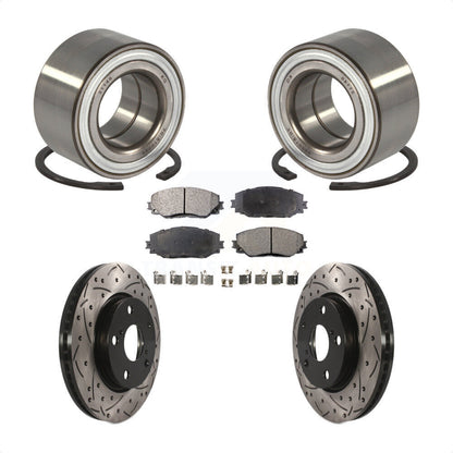 Kit de plaquettes de Rotor de frein, roulement de roue avant, fente de perçage, pour Toyota Prius 2017 – 2018