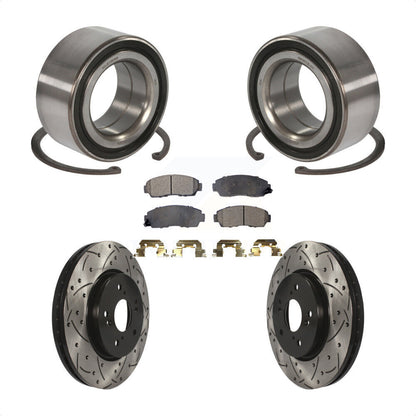 Kit de plaquettes de Rotor de frein, roulement de roue avant, fente percée, pour Honda Accord Crosstou