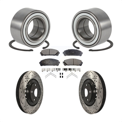 Kit de plaquettes de Rotor de frein, roulement de roue avant, fente de perçage, pour Toyota Highlander Sienn