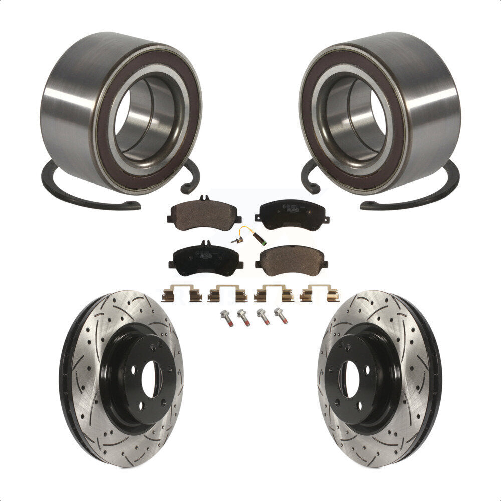 Kit de Rotor et de plaquettes de frein à fente percée, roulement avant, pour Mercedes-Benz GLK350 GLK25