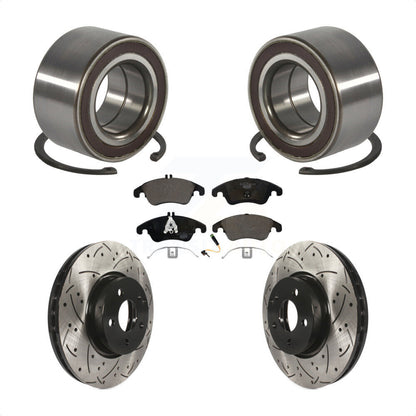 Kit de plaquettes de Rotor de frein à fente percée, roulement avant, pour Mercedes-Benz C300 E350 C35