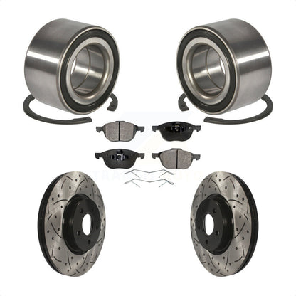 Kit de plaquettes de Rotor de frein, roulement de roue avant, fente de perçage, pour Ford Transit Connect