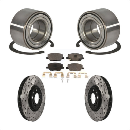Kit de plaquettes de Rotor de frein, roulement de roue avant, fente de perçage, pour Fiat 500 2016 – 2018