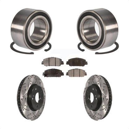 Kit de plaquettes de Rotor de frein fendues percées avec roulement de roue avant, pour Honda Accor