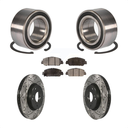 Kit de plaquettes de Rotor de frein fendues percées avec roulement de roue avant, pour Honda Accor