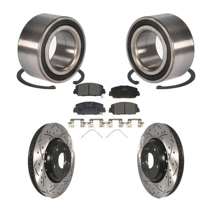 Kit de plaquettes de Rotor de frein fendues percées avec roulement de roue avant, pour Honda Accor