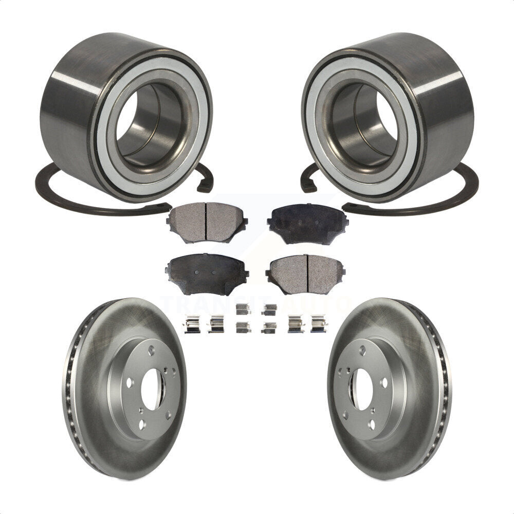 Kit de rotors et plaquettes de frein à disque enduits de roulement de roue avant pour Toyota RAV4