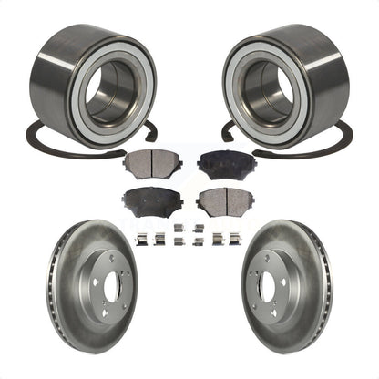 Kit de rotors et plaquettes de frein à disque enduits de roulement de roue avant pour Toyota RAV4