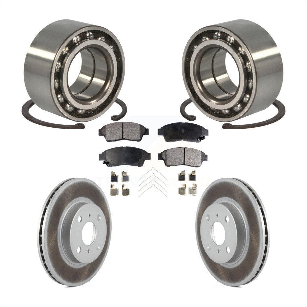 Kit de plaquettes de Rotor de frein à disque enduit de roulement de roue avant, pour Toyota Corolla Geo Priz