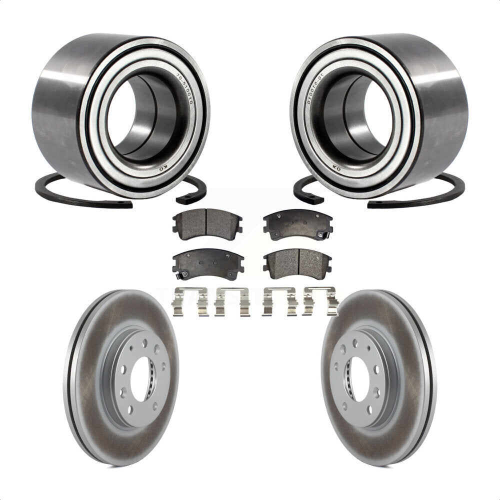 Kit de rotors et plaquettes de frein à disque enduits de roulement de roue avant pour Mazda 6 2003-2005