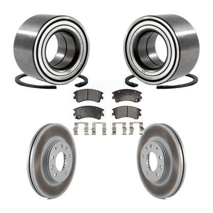 Kit de rotors et plaquettes de frein à disque enduits de roulement de roue avant pour Mazda 6 2003-2005