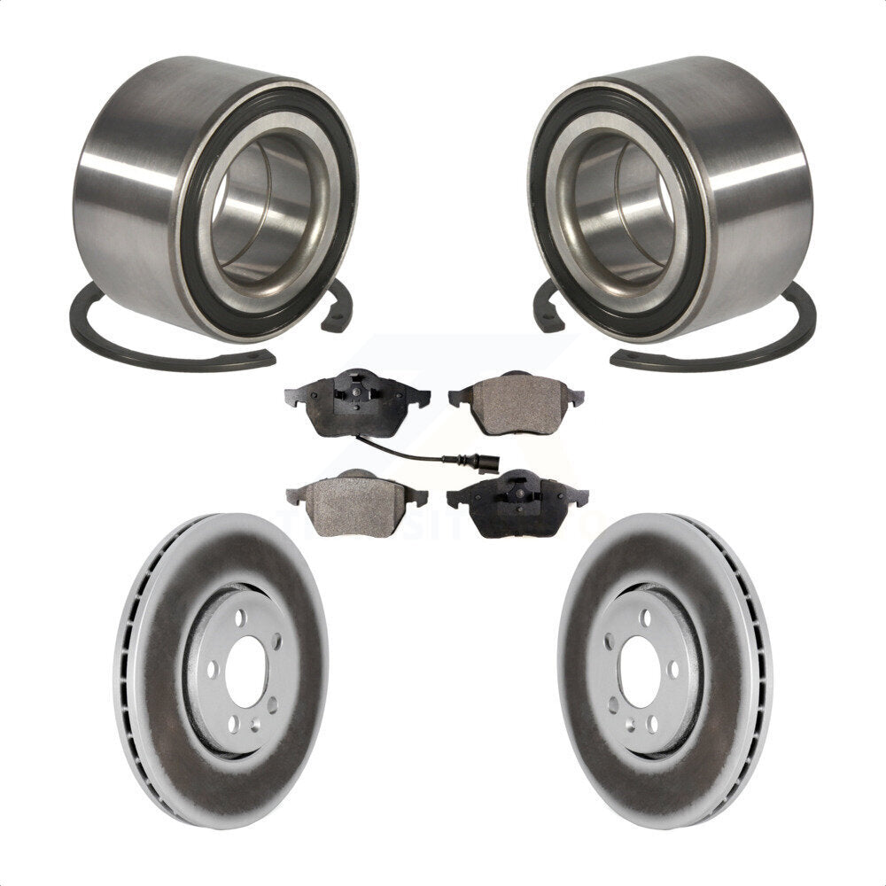 Kit de plaquettes de Rotor de frein enduites de roulement de roue avant, pour Volkswagen Jetta Golf Beetl