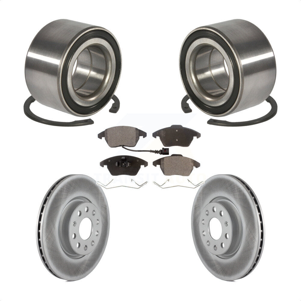 Kit de Rotor et de plaquettes de frein à disque revêtu de roulement de roue avant, pour Volkswagen Jetta GT