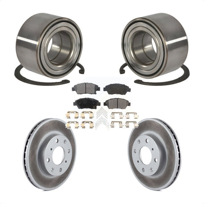 Kit de rotors et plaquettes de frein à disque enduits de roulement de roue avant pour Honda Civic