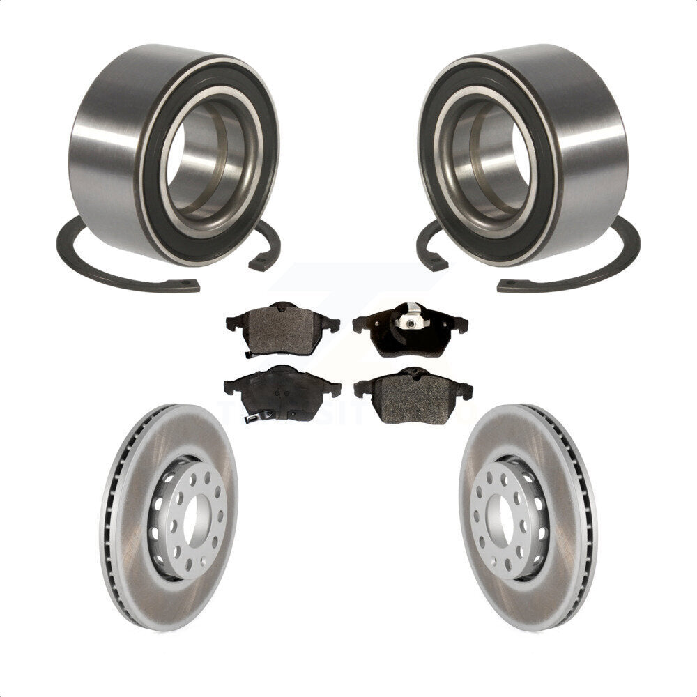 Kit de Rotor et de plaquettes de frein enduits de roulement de roue avant, pour Volkswagen Passat Audi A