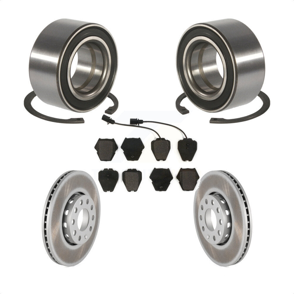 Kit de rotor et de plaquettes de frein revêtus de roulement de roue avant, pour Volkswagen Passat 2.8 2002