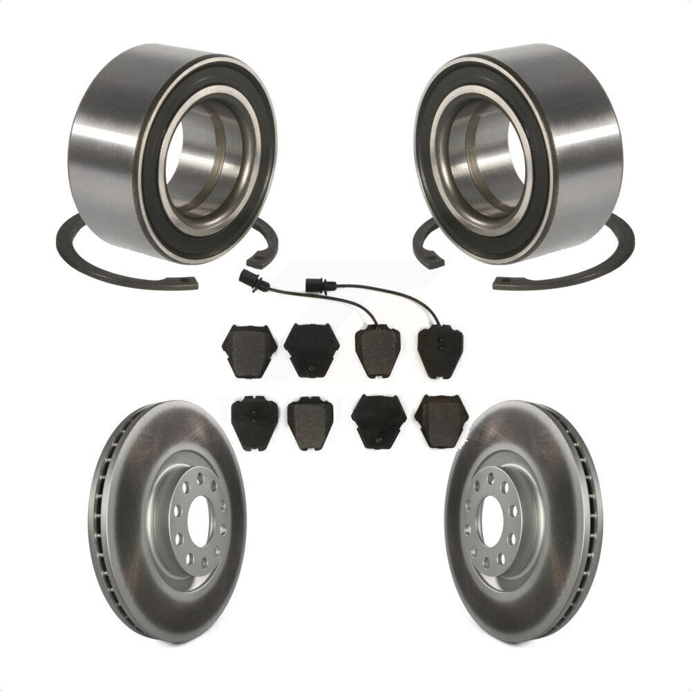 Kit de Rotor et de plaquettes de frein à disque enduit de roulement de roue avant pour Audi S4 A 2000 – 2001