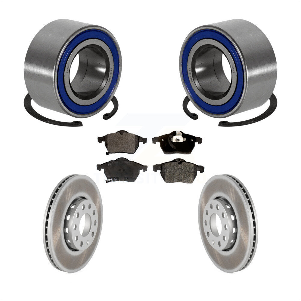 Kit de Rotor et de plaquettes de frein enduits de roulement de roue avant, pour Volkswagen Passat Audi A