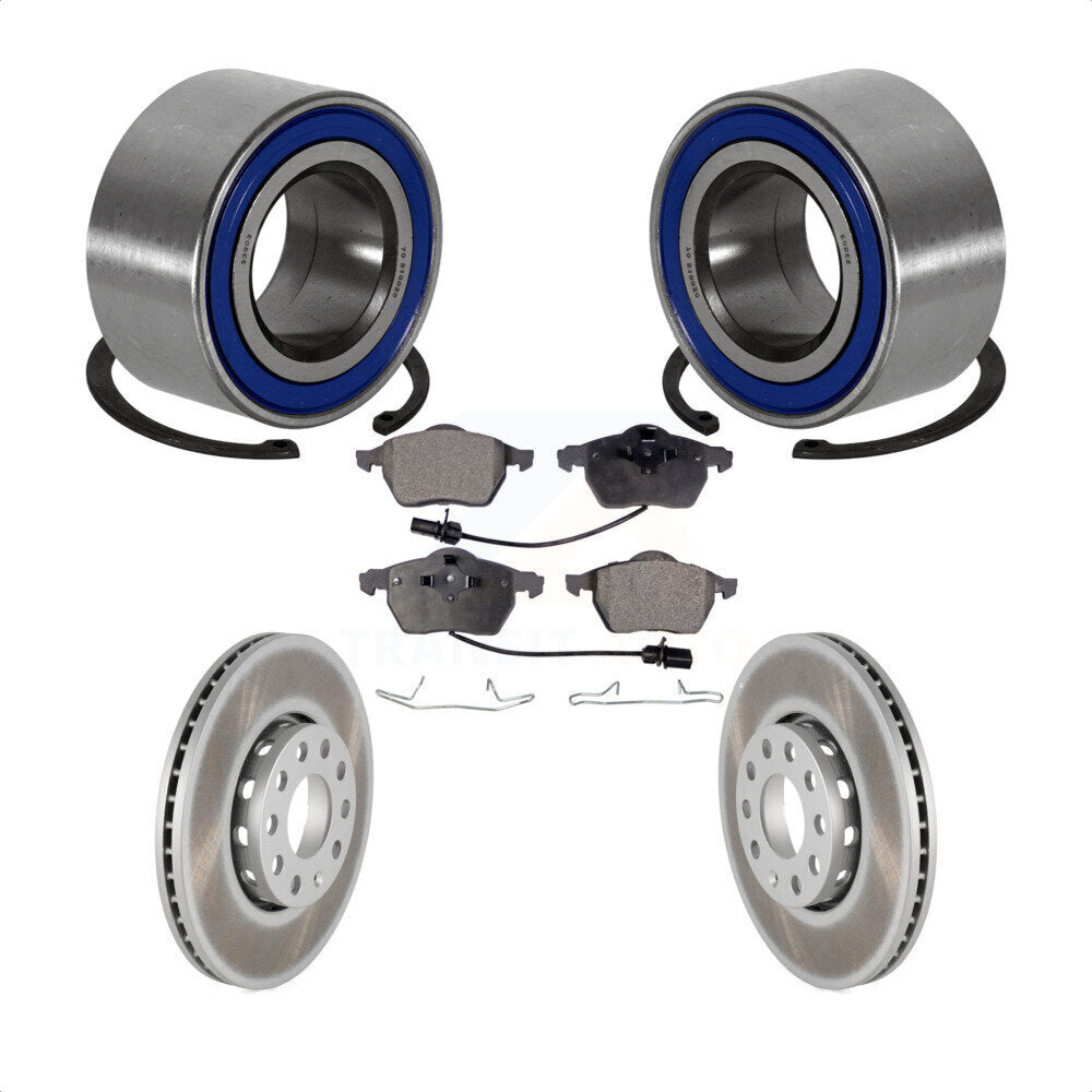 Kit de Rotor et de plaquettes de frein enduits de roulement de roue avant, pour Volkswagen Passat Audi A