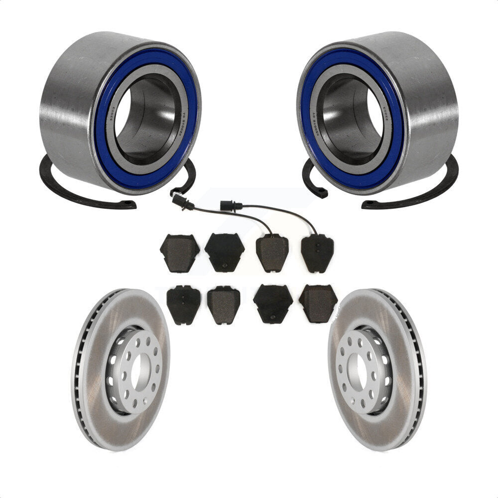 Kit de rotor et de plaquettes de frein revêtus de roulement de roue avant, pour Volkswagen Passat 2002 1.8