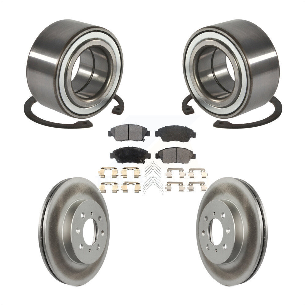 Kit de Rotor et plaquettes de frein à disque enduit de roulement de roue avant pour Honda Civic del So