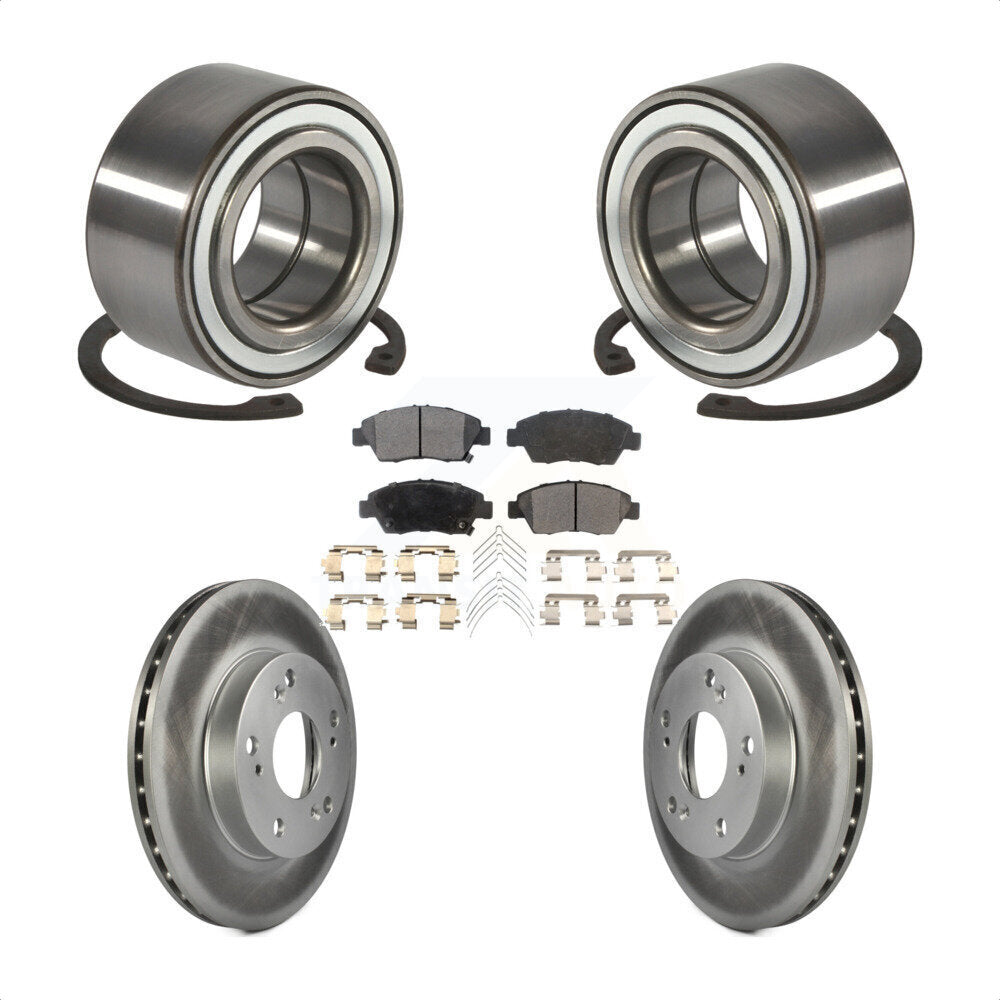Kit de Rotor et de plaquettes de frein à disque enduit de roulement de roue avant pour Honda Civic Si 2004