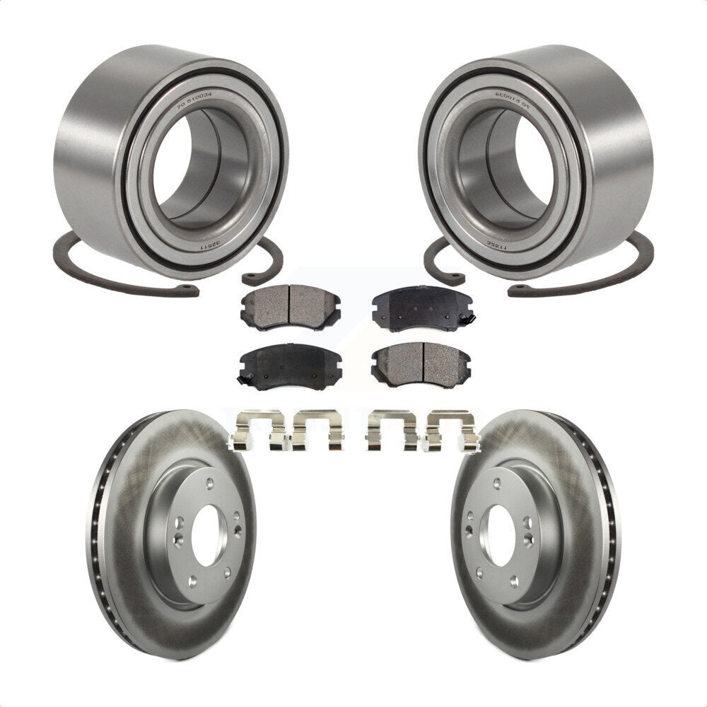 Kit de Rotor et de plaquettes de frein enduits de roulement de roue avant, pour Hyundai Sonata Tucson Ki