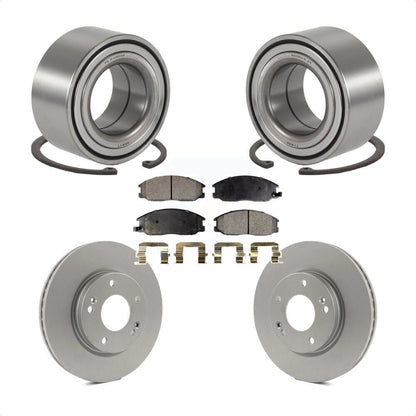 Kit de rotors et plaquettes de frein à disque enduits de roulement de roue avant pour Hyundai Santa Fe
