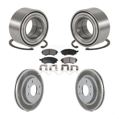 Kit de rotors et plaquettes de frein à disque enduits de roulement de roue avant pour Hyundai Sonata
