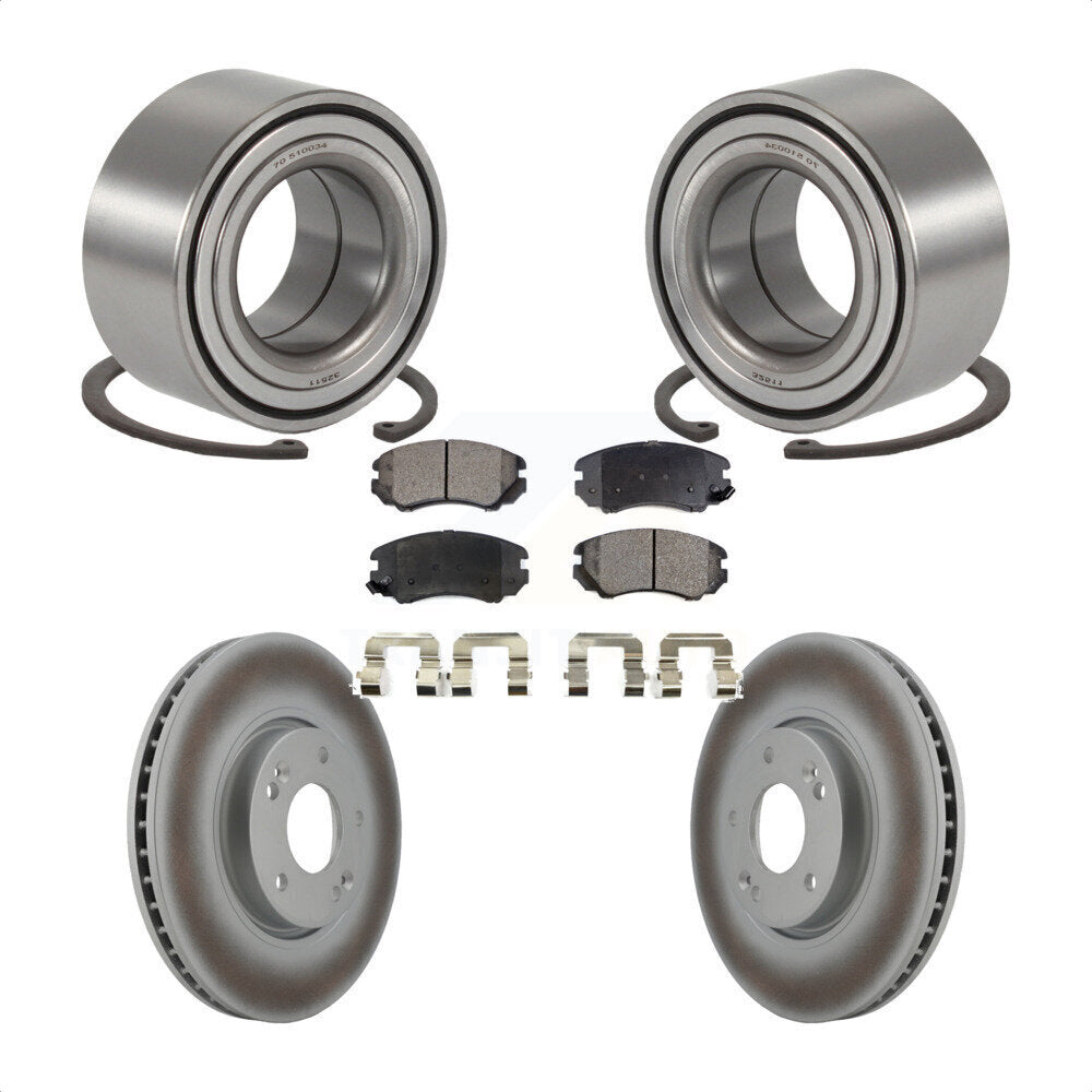 Kit de plaquettes de Rotor de frein enduit de roulement de roue avant, pour Hyundai Sonata 2006 2010 3.3