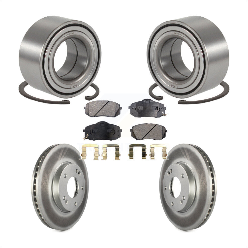 Kit de Rotor et plaquettes de frein à disque revêtus de roulement de roue avant, pour Kia Rond 2007 – 2009