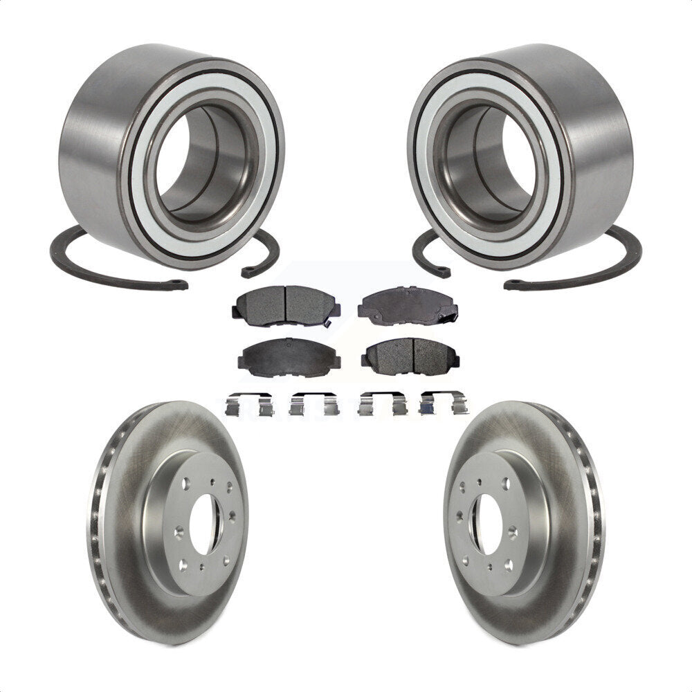 Kit de plaquettes de Rotor de frein revêtues de roulement de roue avant, pour Honda Accord Sedan avec 2.3